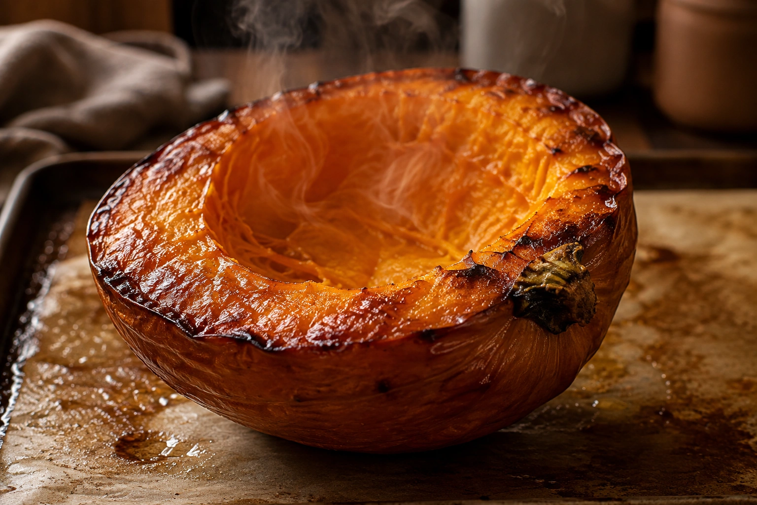Tender caramelized roasted pumpkin